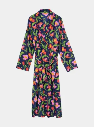 Midnight Sweetpea Women's Cotton Robe