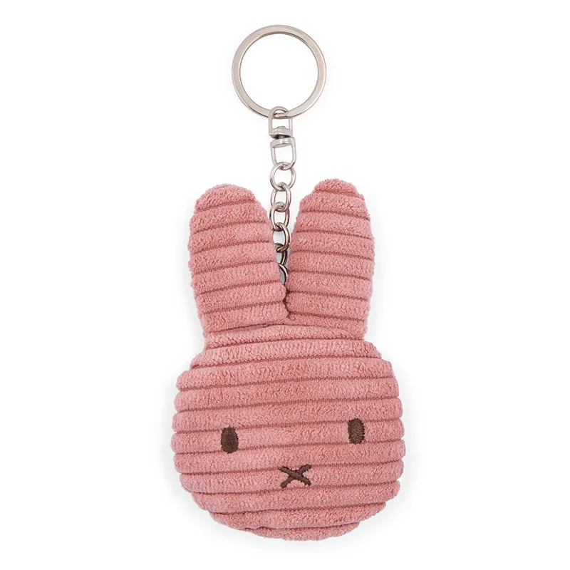 Miffy Flat Keychain Corduroy Dusty Rose