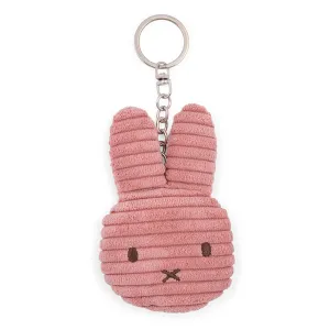 Miffy Flat Keychain Corduroy Dusty Rose