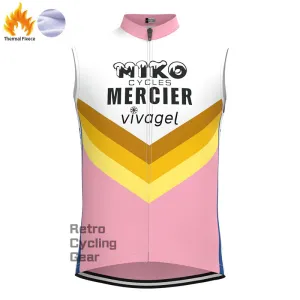 MIKO Pink Fleece Retro Cycling Vest