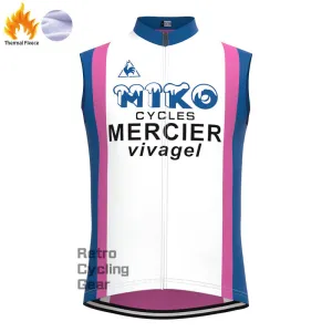 MIKO Purple Fleece Retro Cycling Vest