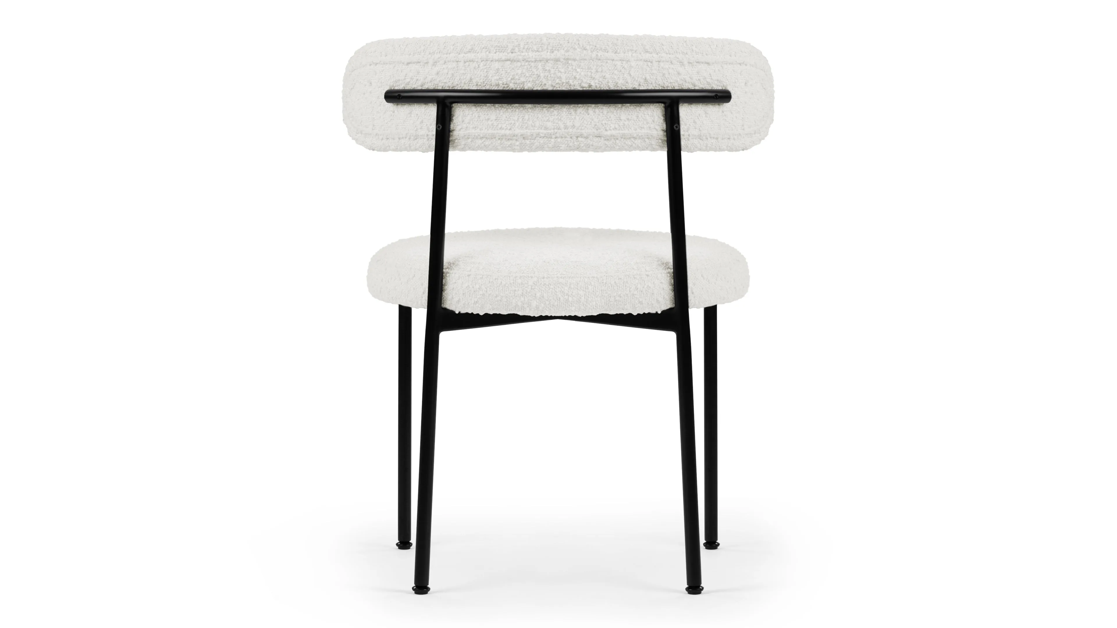 Mila - Mila Dining Chair, Pearl Boucle