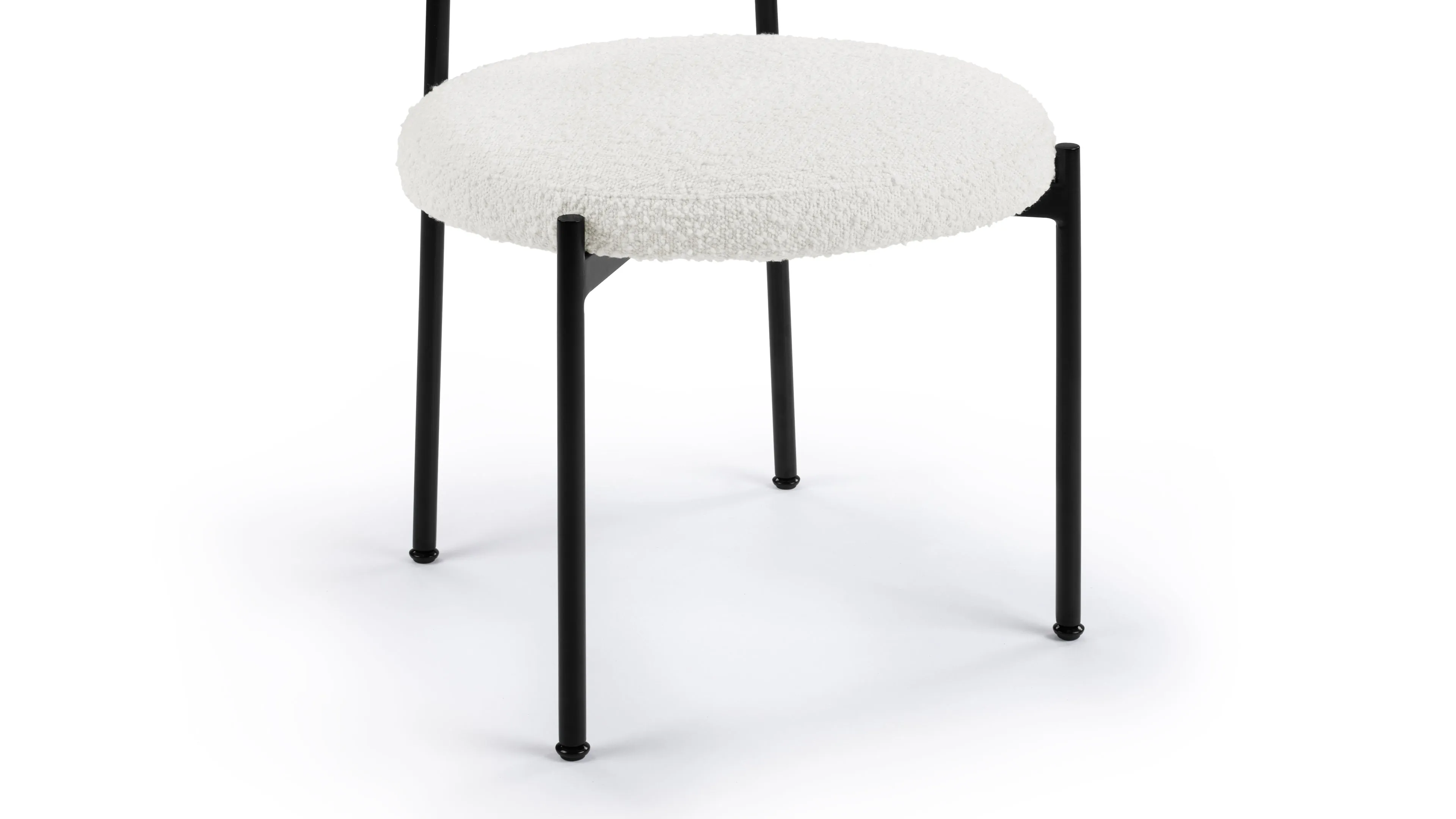 Mila - Mila Dining Chair, Pearl Boucle