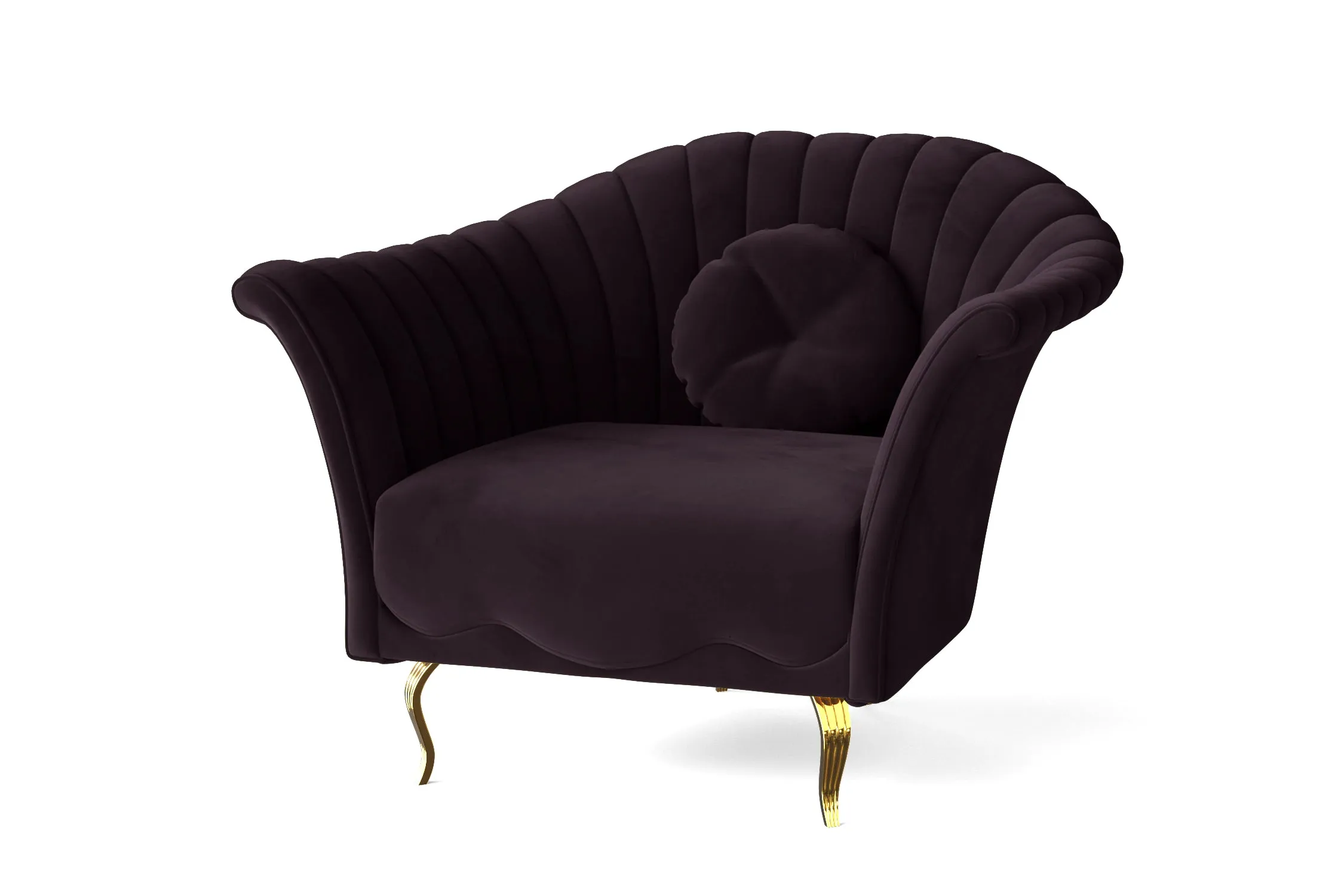 Milan Armchair Purple Velvet