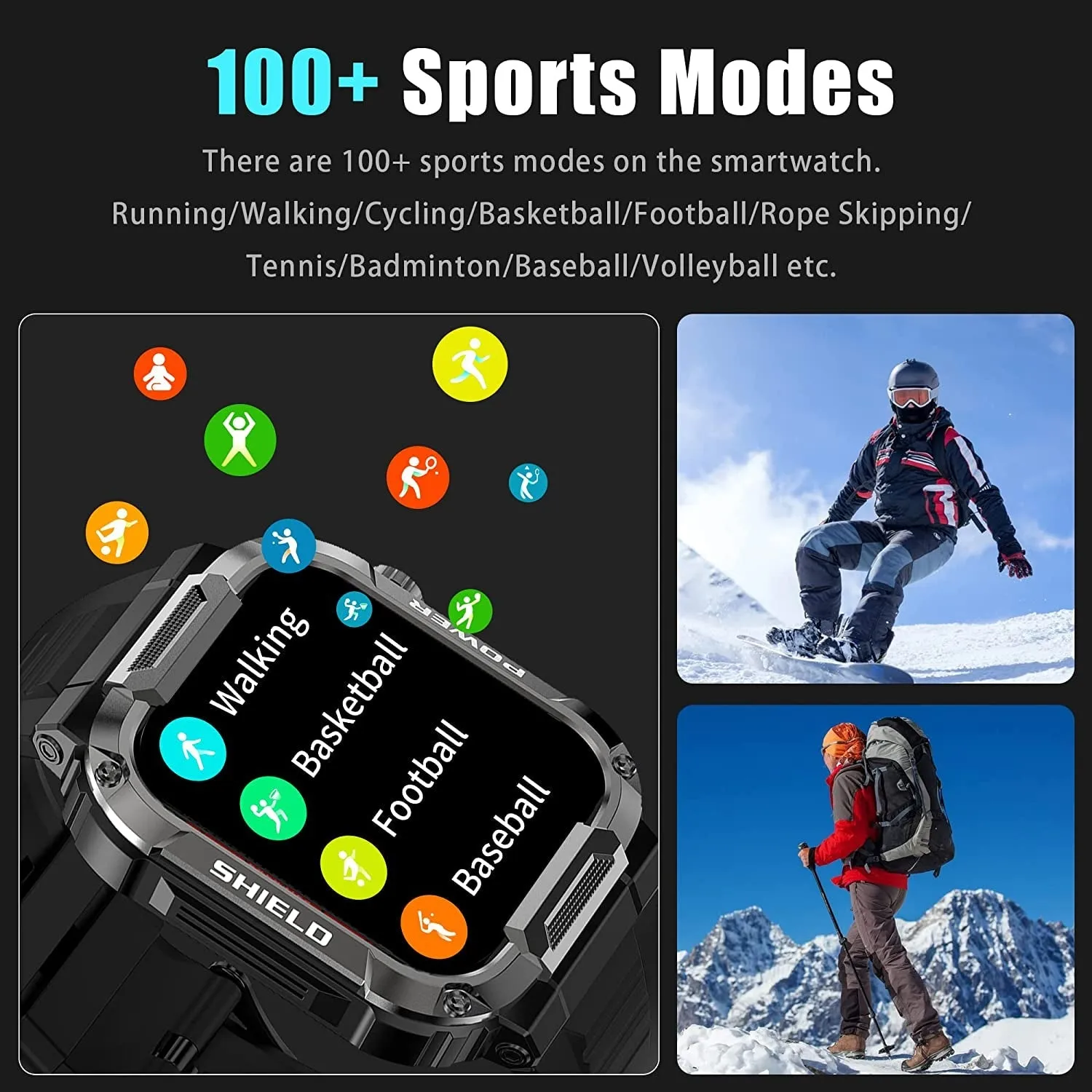 Military Smart Watch for Men (Answer/Dial Calls), 1.85" Touch Screen Tactical Smartwatch for Android Phones Iphone, IP68 Waterproof Outdoor Sports Fitness Tracker with Heart Rate/Spo2/Sleep/Ai Voice