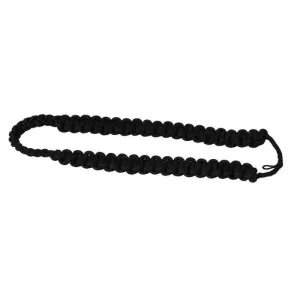 Military Uniform Black Viscose Shoulder Cord/Lanyard Without Hook