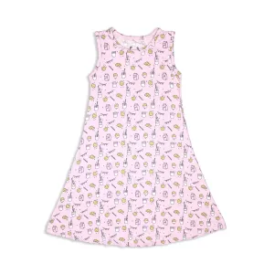 Milk & Cookies Pink Bamboo Girls' Sleeveless Dress