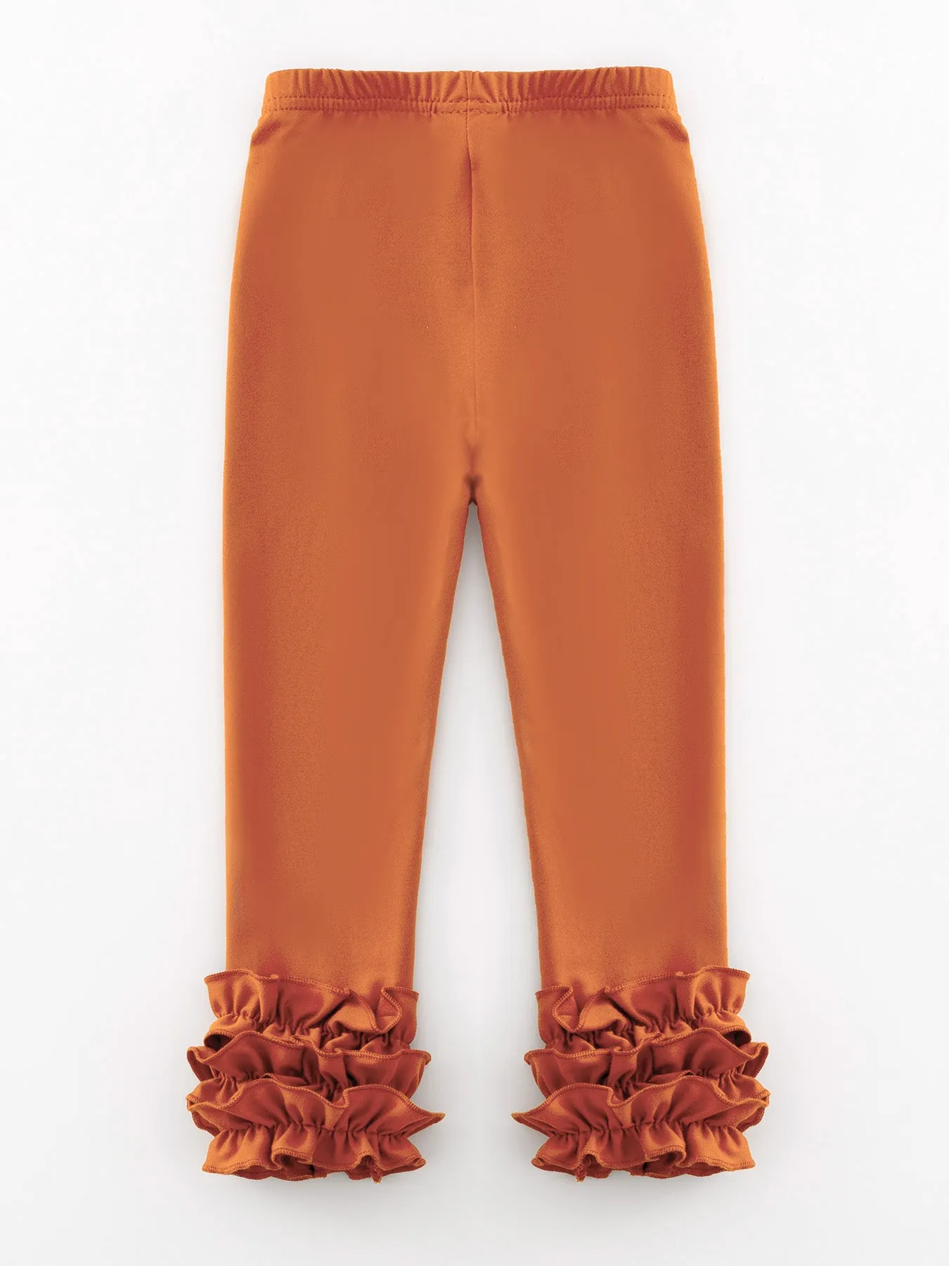 Milk Silk Ruffled Solid Color Pants