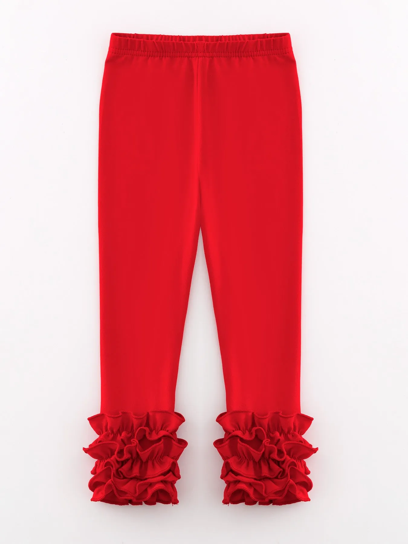 Milk Silk Ruffled Solid Color Pants