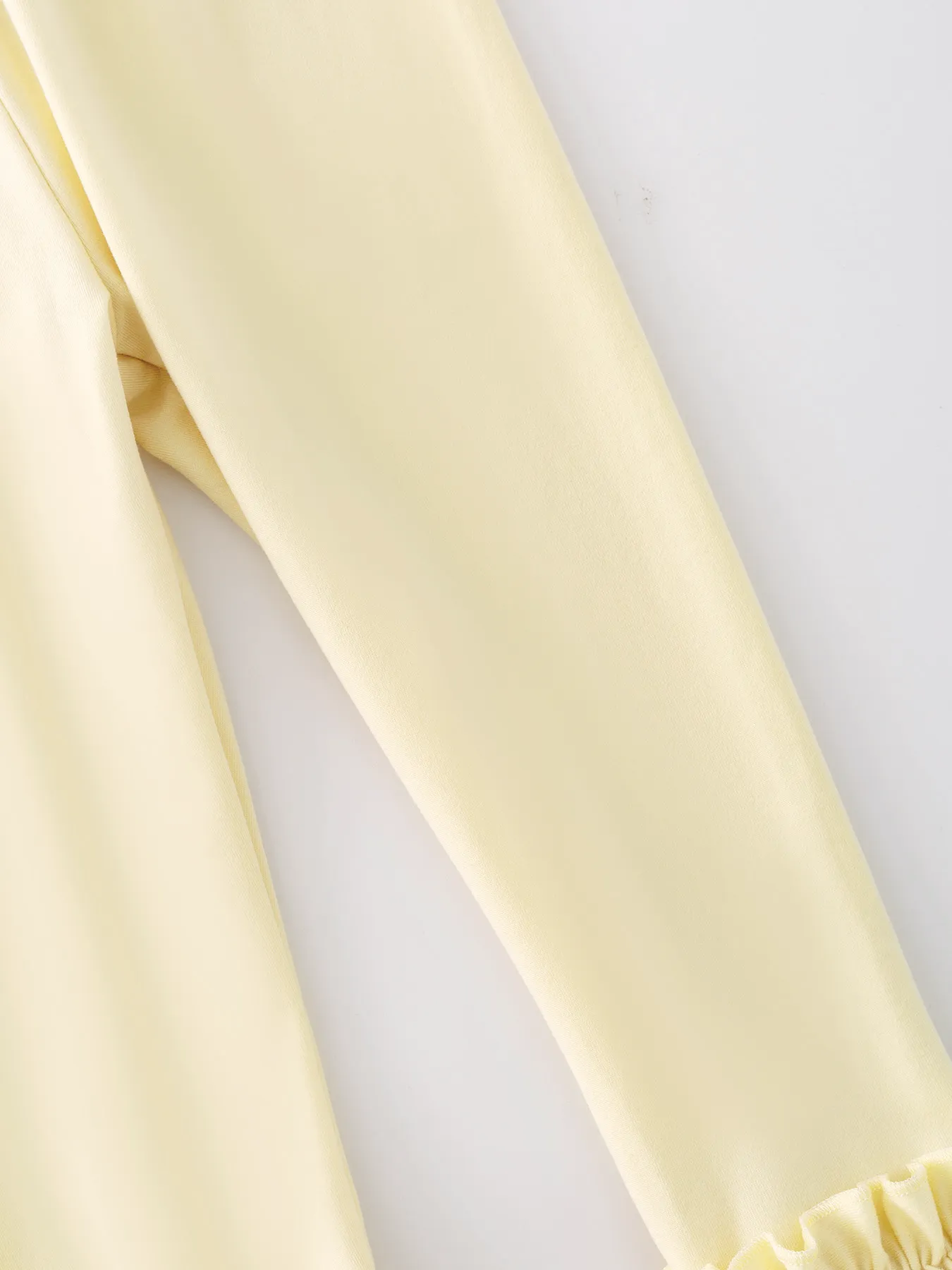 Milk Silk Ruffled Solid Color Pants