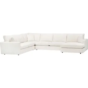 Miller 4 Piece Sectional, Nomad Snow