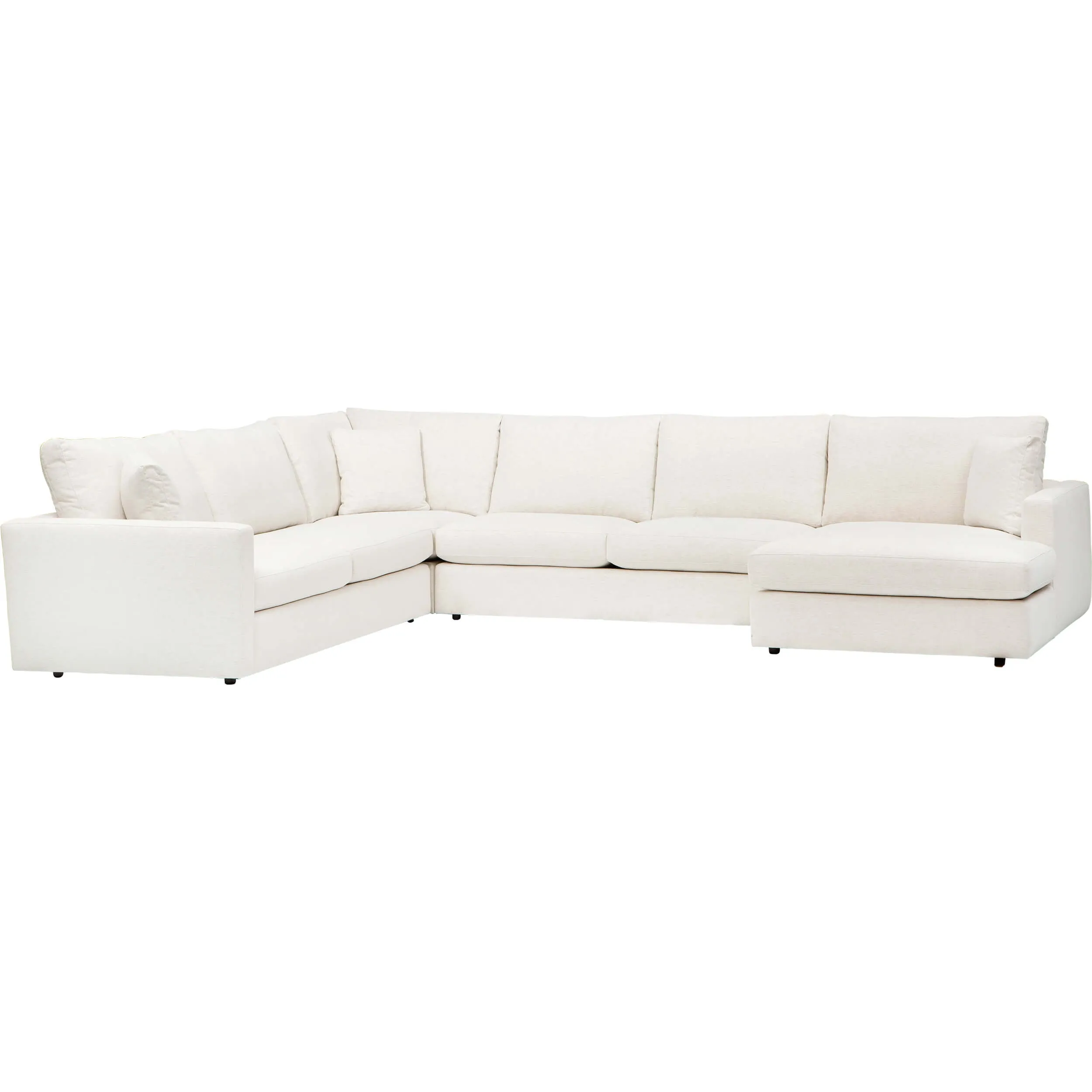 Miller 4 Piece Sectional, Nomad Snow