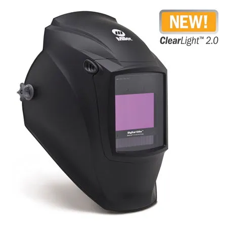 Miller Digital Elite™ Welding Helmet, Black, External Grind, Clearlight 2.0