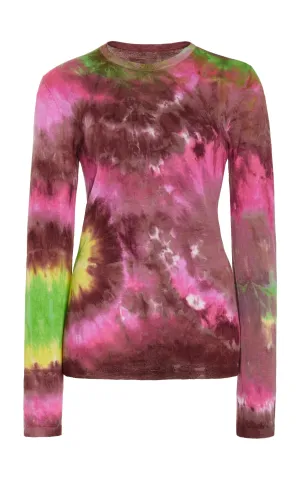 Miller Knit Sweater in Multi Tie Dye Cashmere