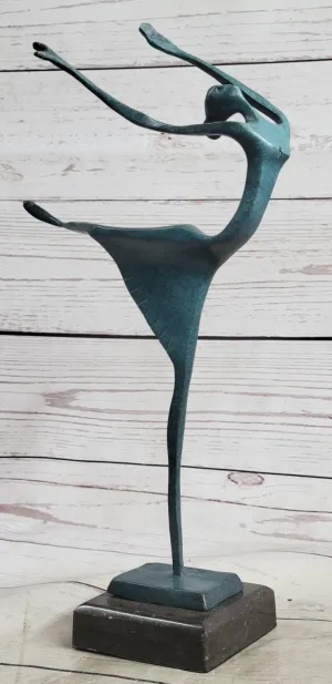 Milo`s Abstract Woman Sculpture: Handmade Bronze Art with Special Patina - Fine Art Collectible