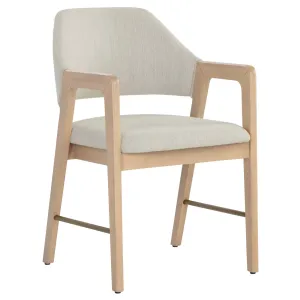 Milton Arm Chair, Mina Ivory, Set of 2