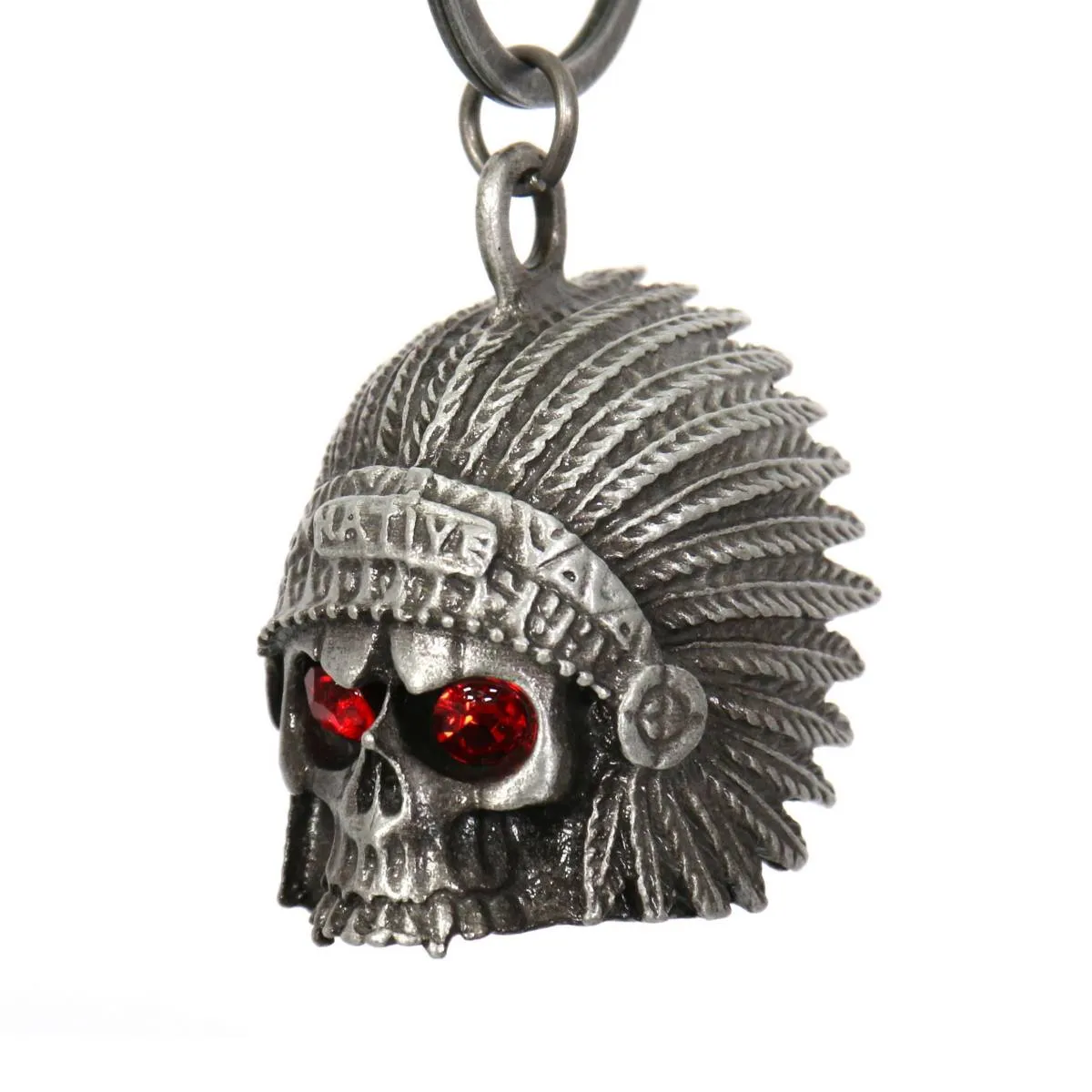 Milwaukee Leather MLB9009 'Native Skull with Red Eyes' Motorcycle Good