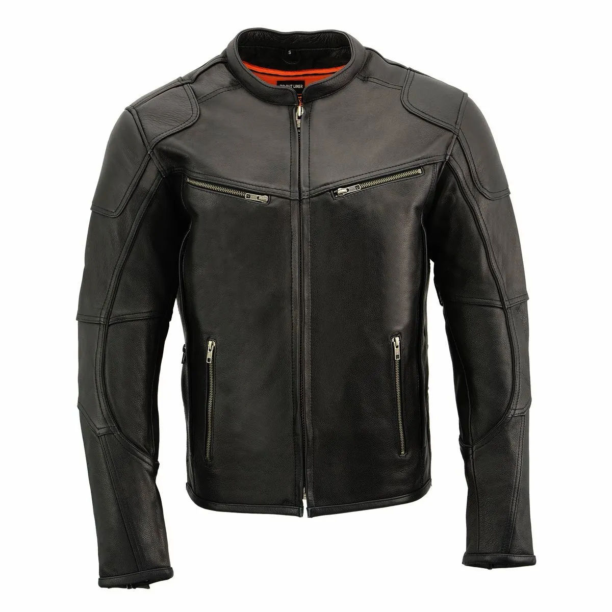 Milwaukee Leather MLM1502 Men's Black 'Cool-Tec' Vented Leather Scooter Jacket