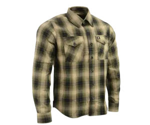 Milwaukee Plaid Beige/Black/Olive Flannel Shirt