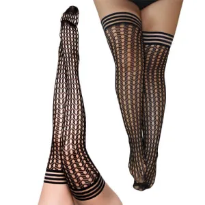 Mimi Crochet Net Thigh High