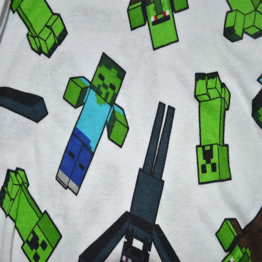 Minecraft Beware of Mobs 4 Piece Cotton Pajamas