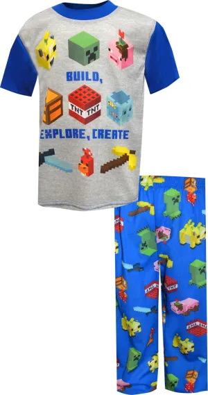 Minecraft Build Explore Create Pajama Set