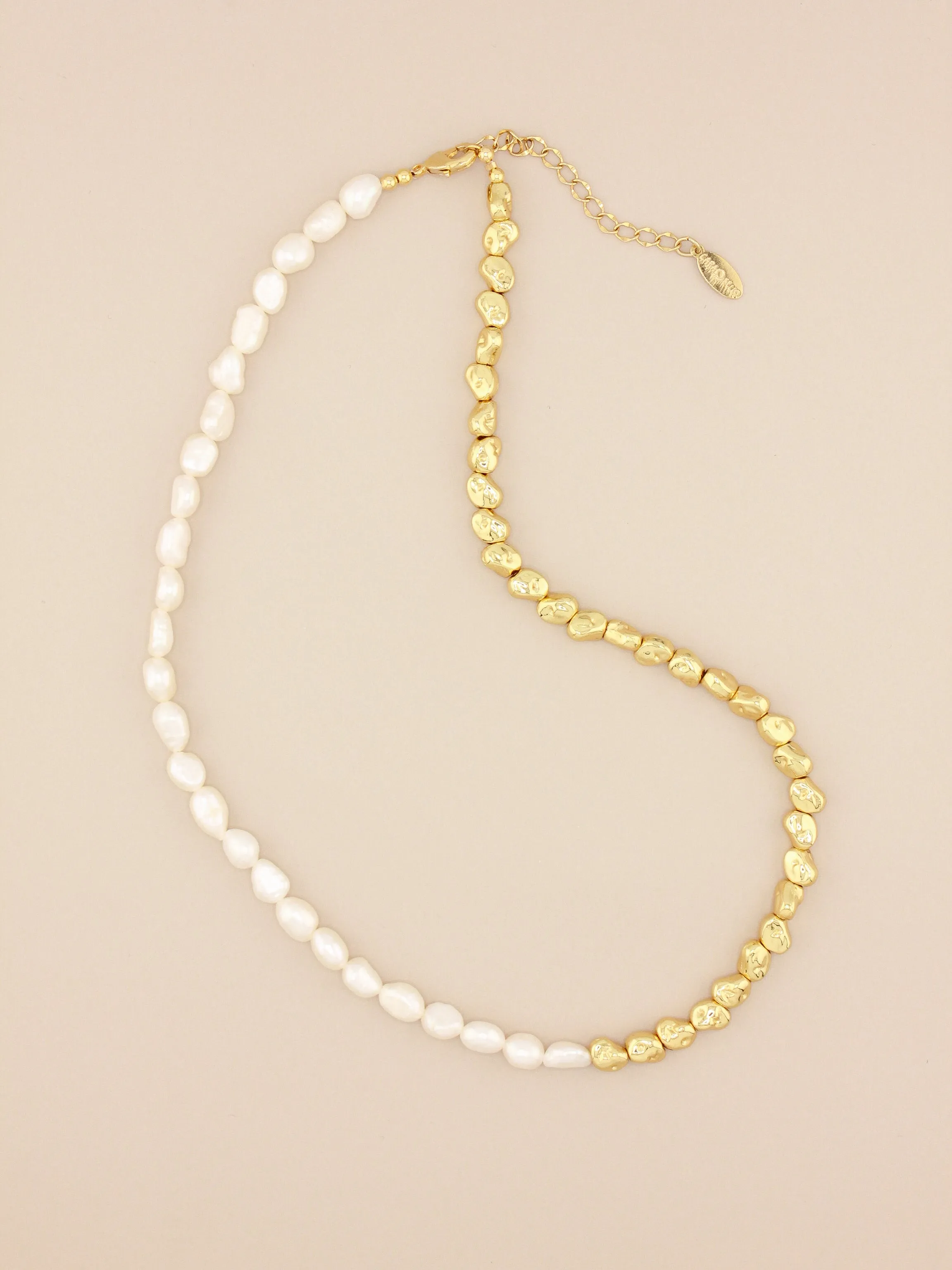 Mini Baroque Half Gold & Pearl