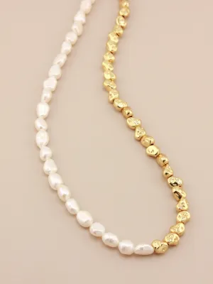 Mini Baroque Half Gold & Pearl