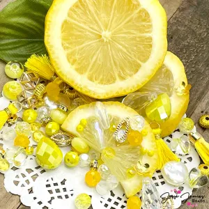 Mini Bead Mix in Lemon Yellow Sun