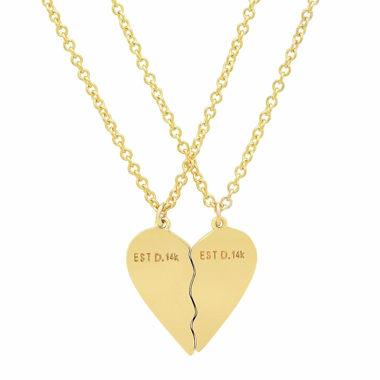 Mini Best Fuckin Friends (2 Piece) Heart Necklaces