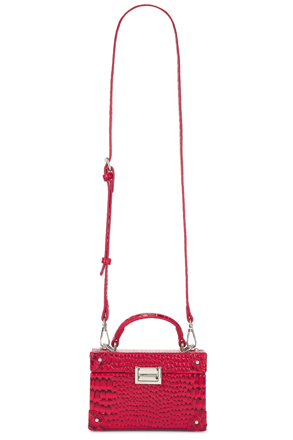 Mini BOX BAG IN RED CROC