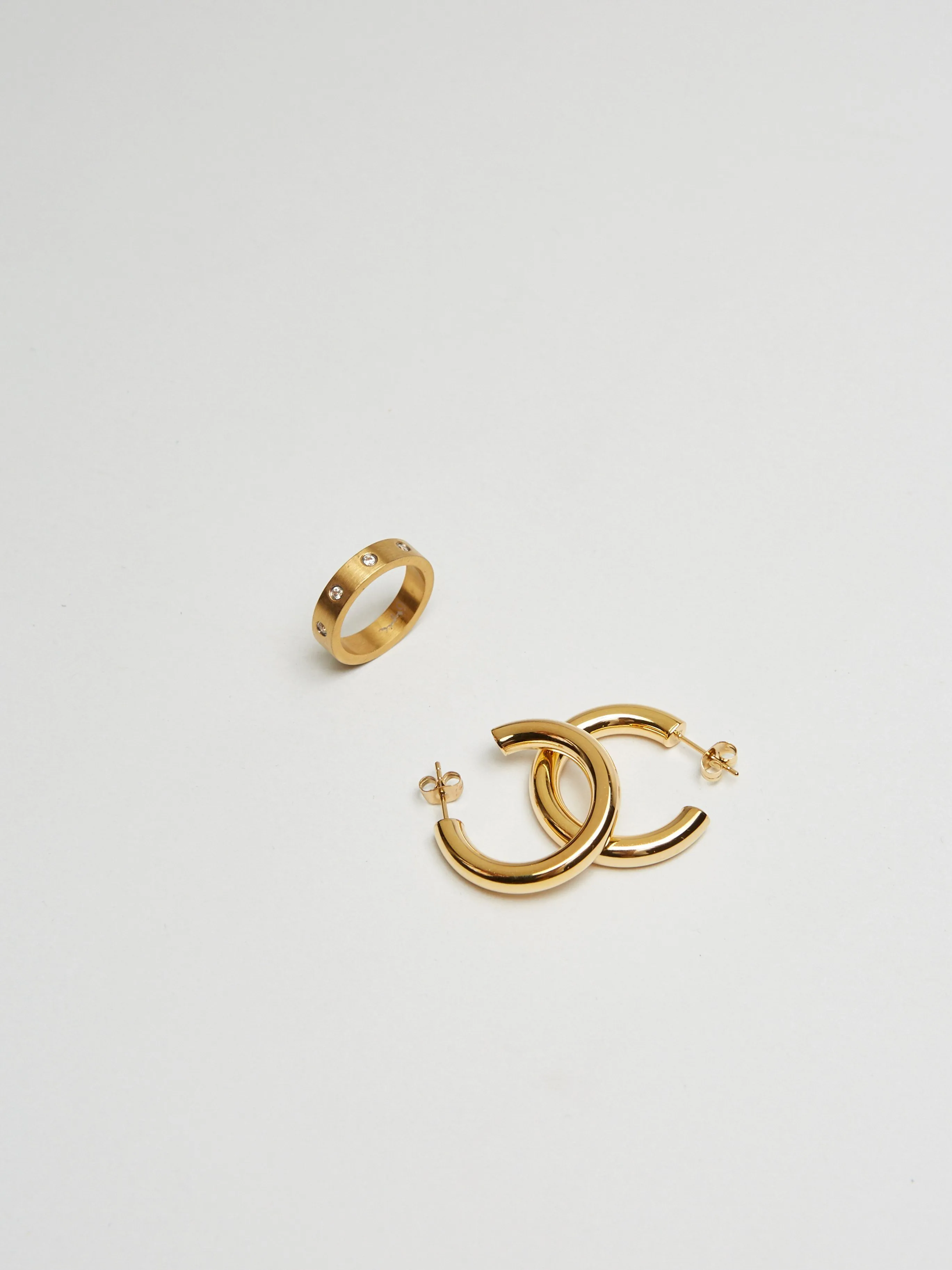 Mini Gold Hollow Hoops