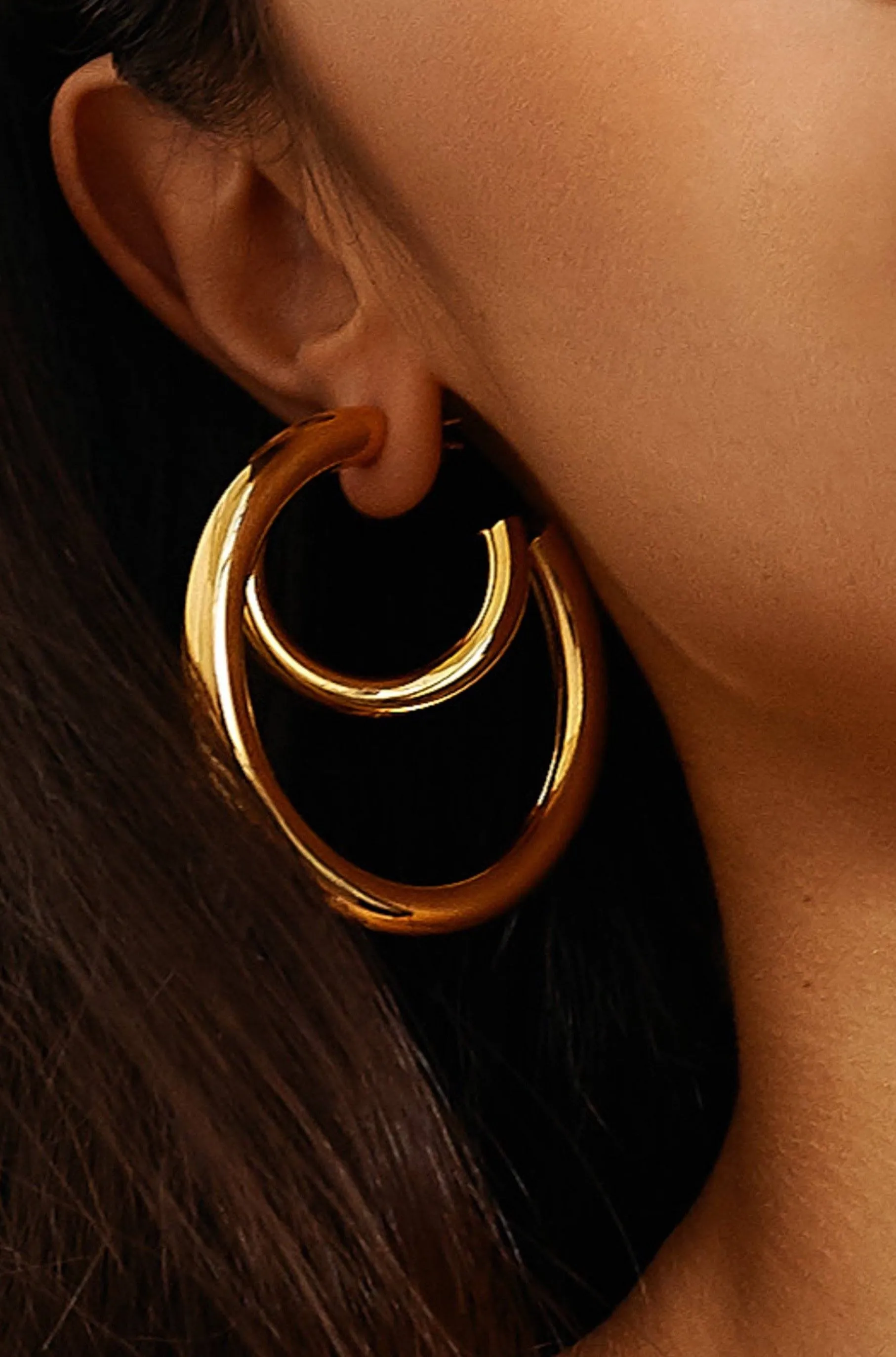 Mini Gold Hollow Hoops