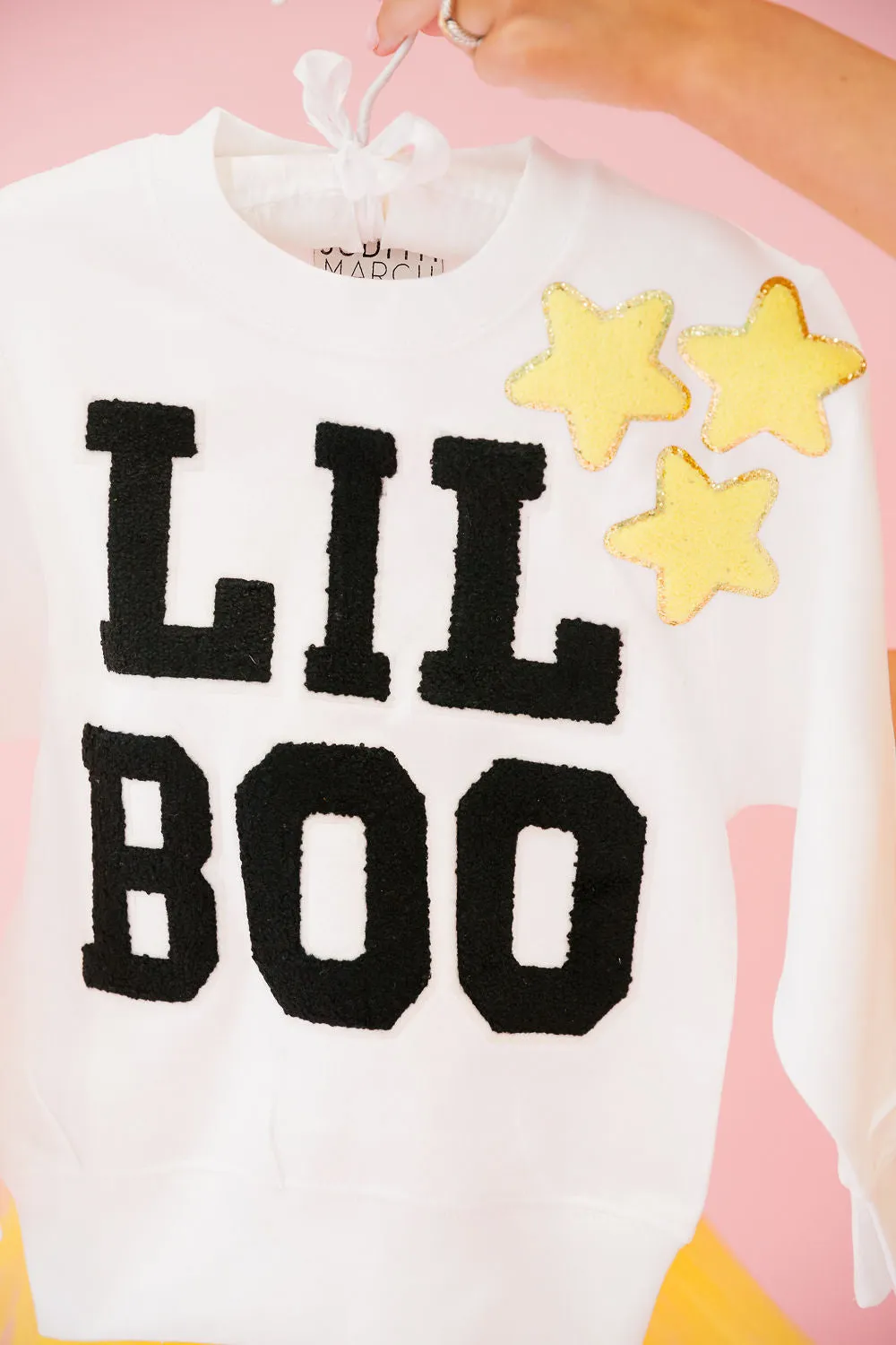 MINI KIDS LIL BOO STAR WHITE PULLOVER