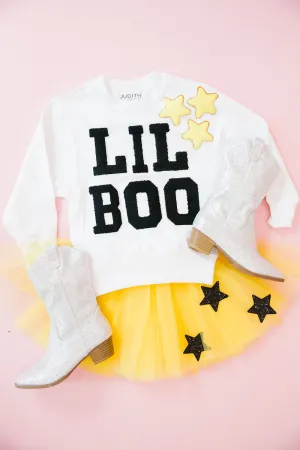 MINI KIDS LIL BOO STAR WHITE PULLOVER