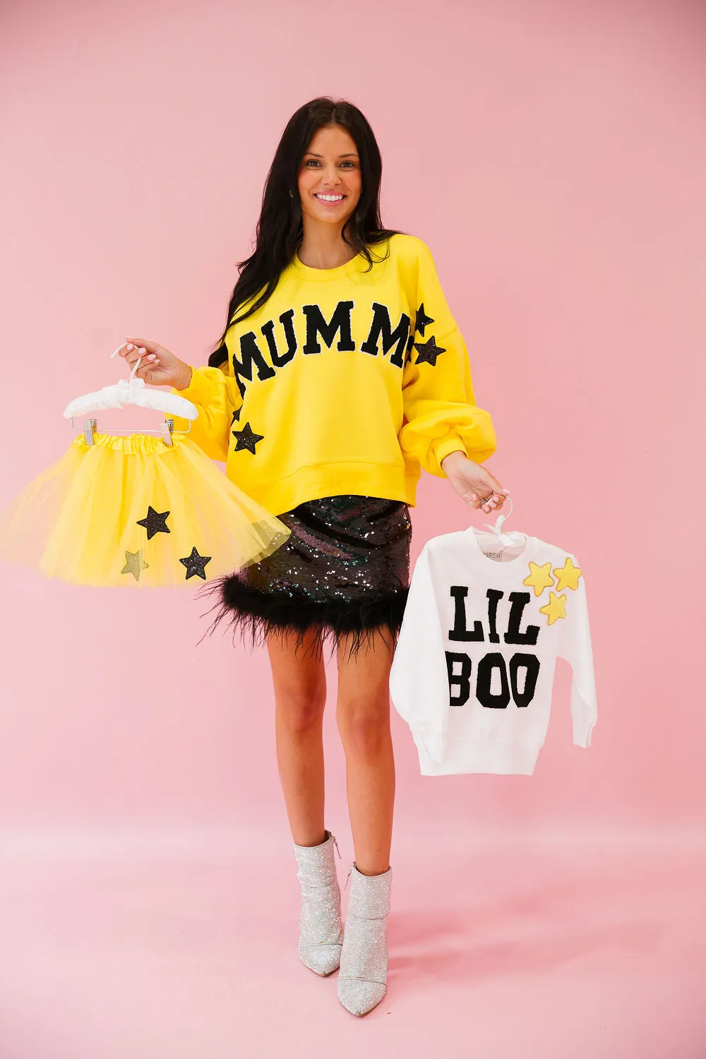 MINI KIDS LIL BOO STAR WHITE PULLOVER