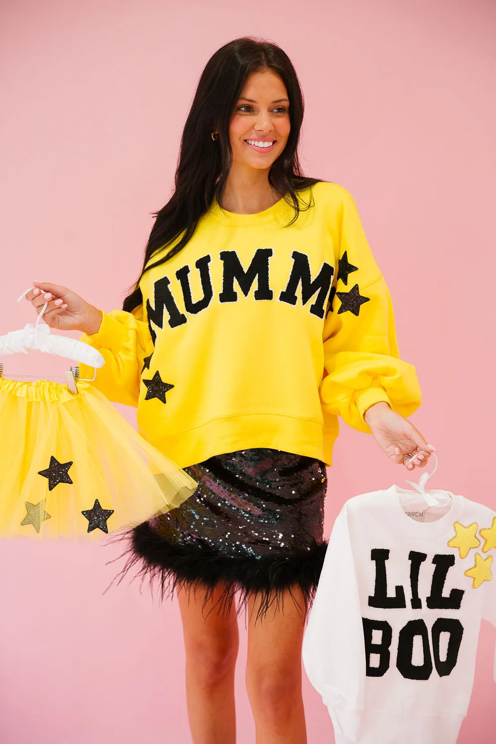 MINI KIDS LIL BOO STAR WHITE PULLOVER