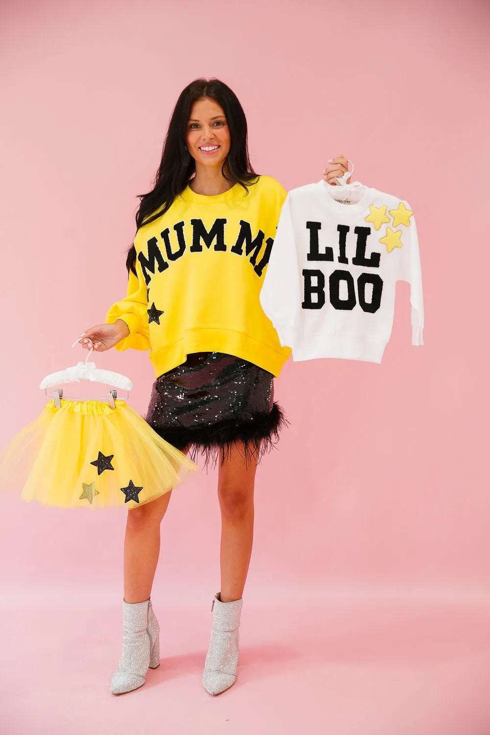 MINI KIDS LIL BOO STAR WHITE PULLOVER