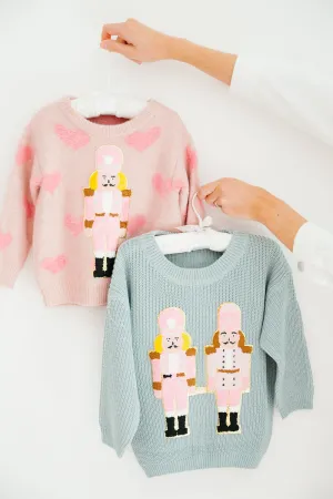 MINI KIDS NUTCRACKER HEART SWEATER