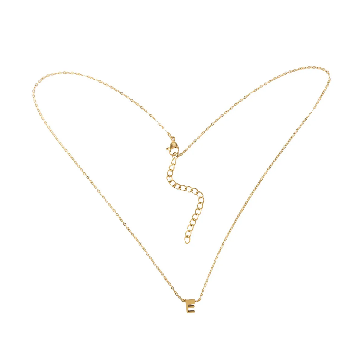 Mini Letter Necklace, Gold