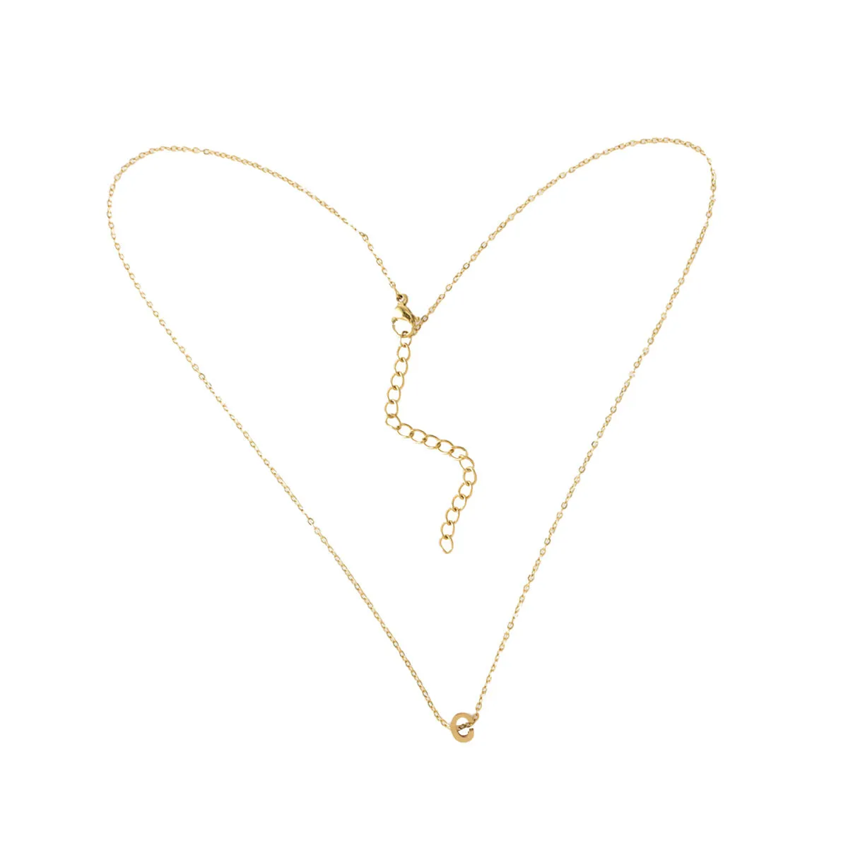 Mini Letter Necklace, Gold