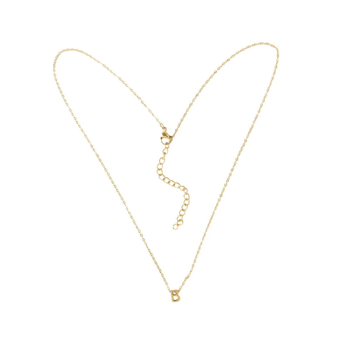 Mini Letter Necklace, Gold