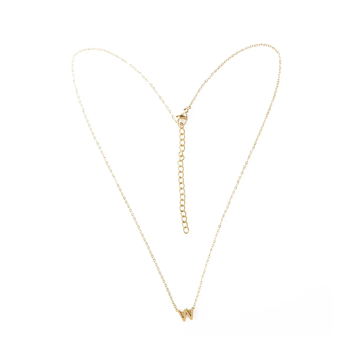 Mini Letter Necklace, Gold