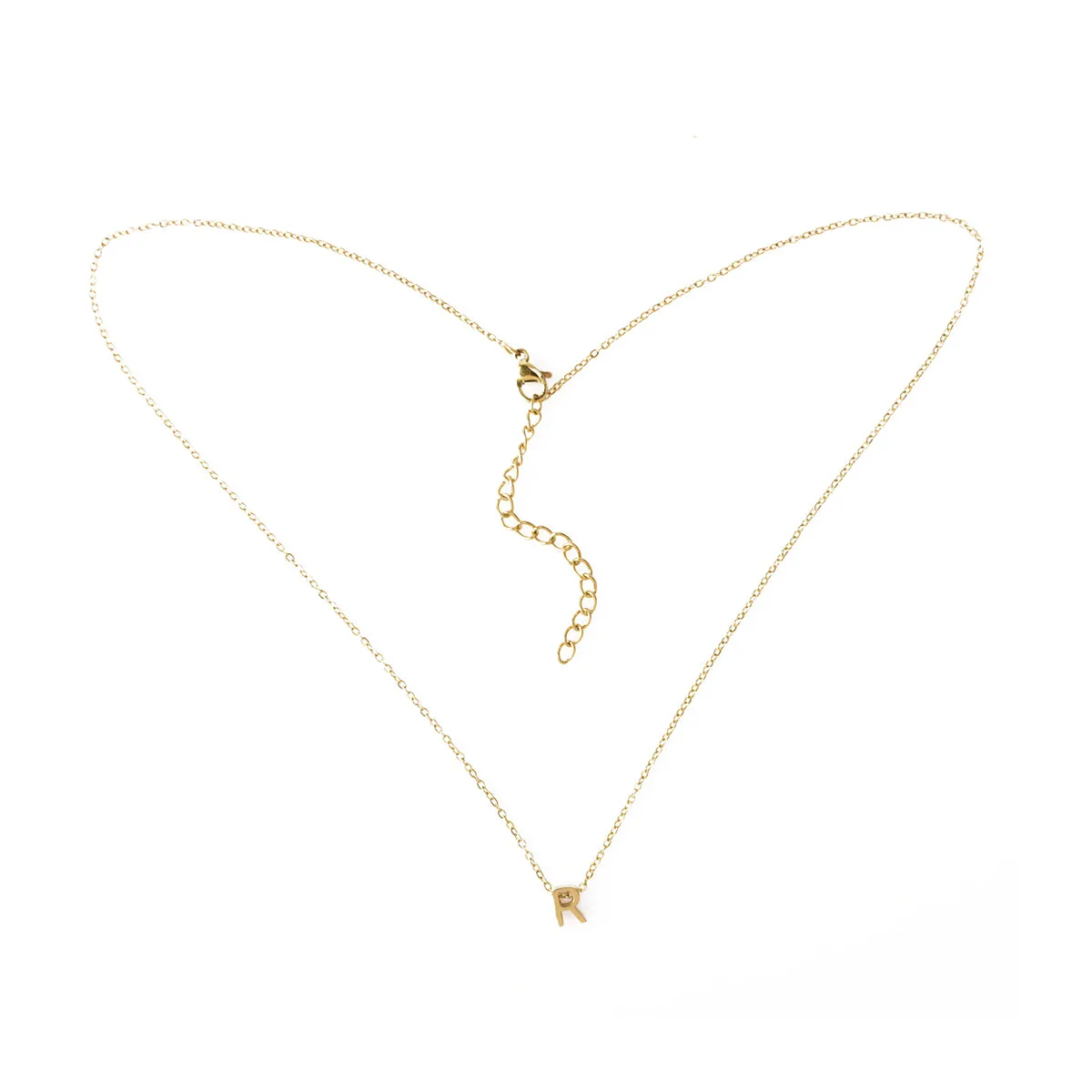 Mini Letter Necklace, Gold