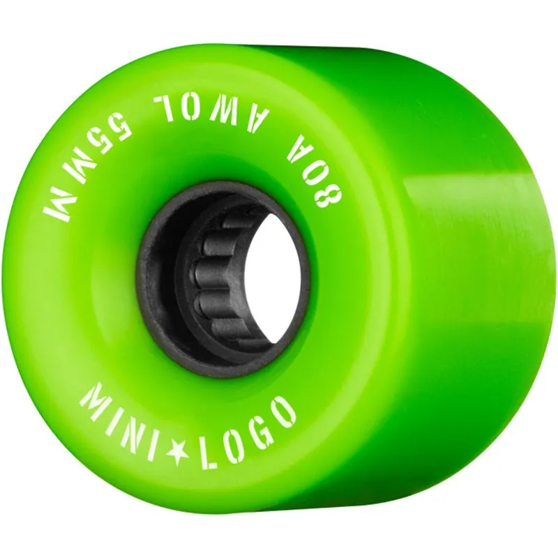 Mini Logo 55mm 80a AWOL Green Skateboard Wheels 4pk