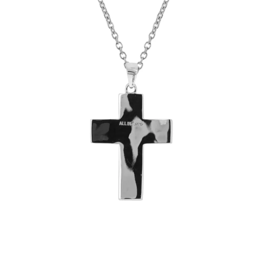 Mini Pigskin Football Cross Necklace | Gold