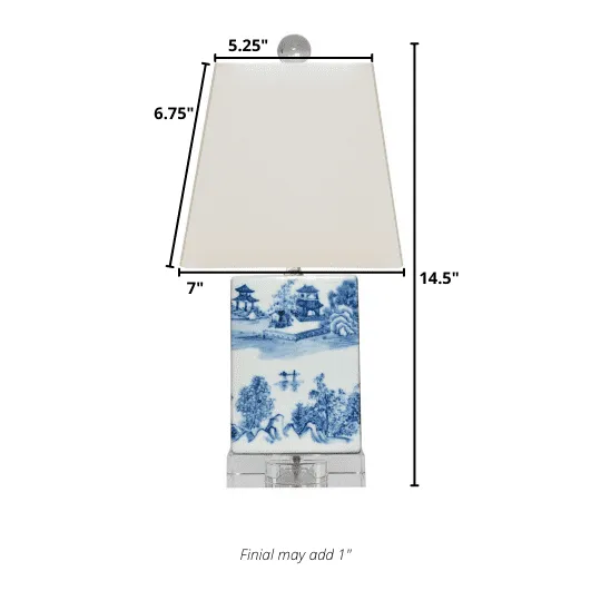 Mini Porcelain Blue & White Table Lamp