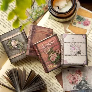 Mini Vintage Paper Books – 60 Double-Sided Sheets