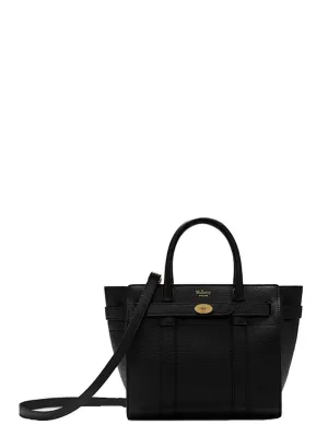 Mini Zipped Bayswater Small Classic Grain (Black)