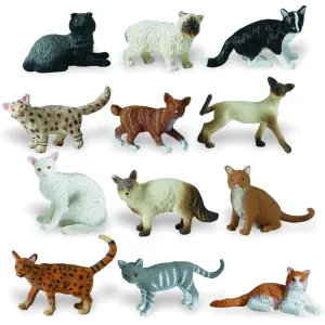 Miniature - Domestic Cats (12-Piece Set)